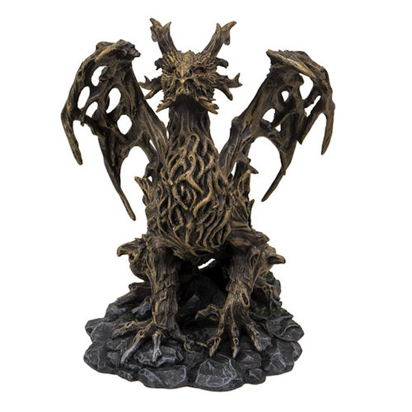 Branch wood Guardian Forest Dragon Statue resembles intricately entwined